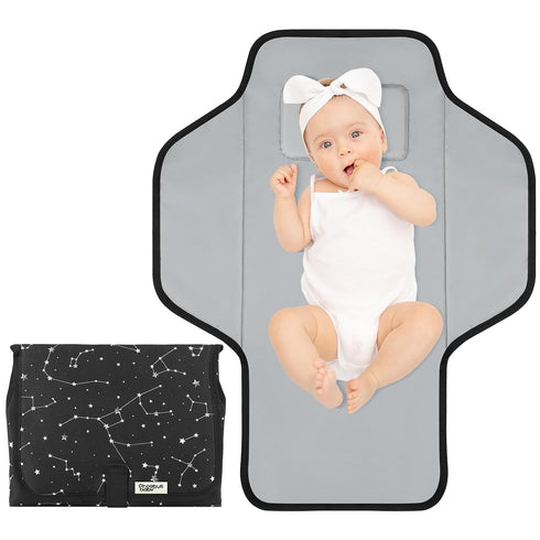 Portable Changing Pad Travel - Waterproof Compact Diaper Changing Mat with Built-in