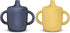 KIDSco. Silicone Sippy Cups (2 Pack) Soft Spout & Easy Grip Handles