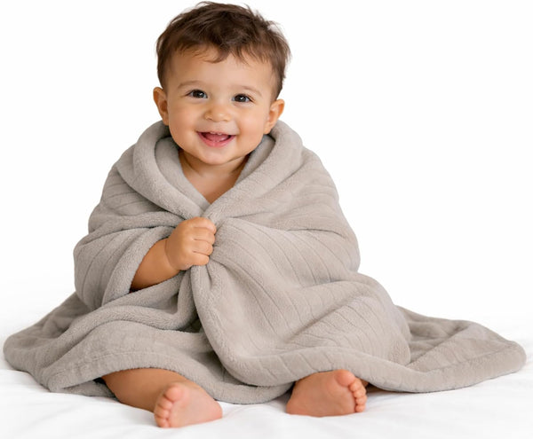 Ababy Fleece Baby Blanket, Ultra Soft Cozy Baby Blankets for Girls Boys,