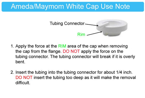 Maymom Tubing Parts for Ameda Purely Yours Pumps; 2 Tubes with Caps/Connector, Replacement Parts
