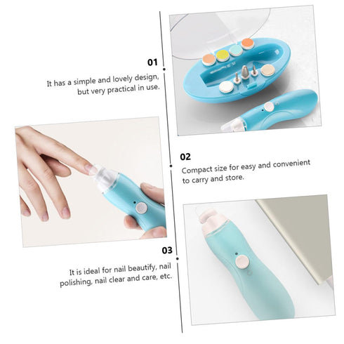 Ipetboom 9-in-1 Set Electric Nail Grinder Kit for Babies Adults Pets Portable Rechargeable Nail File Multiple Grinding