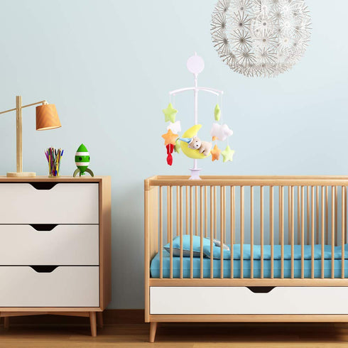 AFUNTA 26 Inch Baby Mobile for Crib, Adjustable Screw Crib Mobile Arm with Music Box Holder, Crib Mobile for Baby Girl