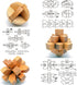 Guaishou 10-in-One 3D Small Wooden Puzzles, Kongming Lock IQ Test Toy for Teens and Adults