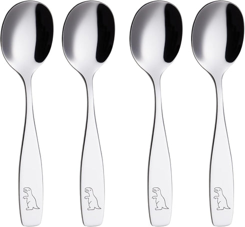 ANNOVA Kids Silverware 10 Pieces Children's Safe Flatware Set, Stainless Steel, 4 x Forks, 4 x Spoons, 2 x Safe Knife