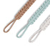 Pacifier Clip for Boys, 9.2 Inch Pacifier Leashes with Wooden Clips, Handmade Braided Cotton, 3 Pack Baby Shower Set