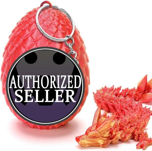 bgezxuy 3D 3D (4pcs-withkeychain) Mini Printed Dragon Eggs with Dragon Inside, Articulated Crystal Dragons Printed