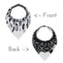 Pickle & Olive Reversible Baby Teething Bibs, Attached Heart Shaped Teether, Monochrome, Set of 2