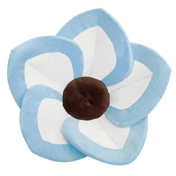 Flower Baby Bath Pad, Infant Bathtub Mat for Bathtub Tub Sink (White Blue)