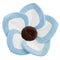 Flower Baby Bath Pad, Infant Bathtub Mat for Bathtub Tub Sink (White Blue)