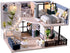 TuKIIE Miniature Dollhouse Kit with Furniture, 1:24 Scale, Dust Proof & Music Movement for Kids Teens Adults