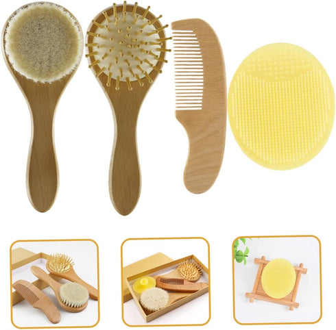 Set Set VICASKY Brush for Newborns Hair Brush Comb Comb for Bath for Soft Scalp Care