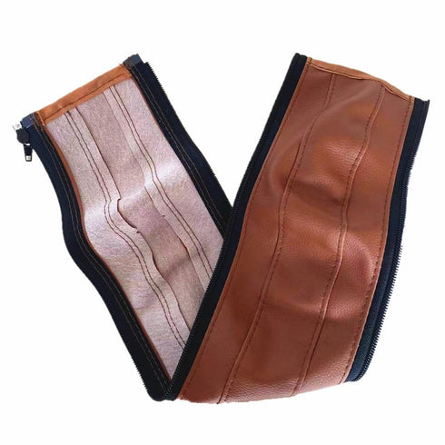 MINILUJIA Baby Stroller Armrest Cover - Universal DustProof PU Leather Handlebar Sleeve with Removable Zipper