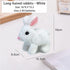 Bunny Toys Educational Interactive Toys, 2023 New Plush Stuffed Bunny Toy with Sounds, Hopping Rabbit (White)