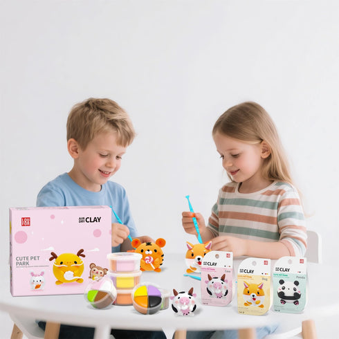 12 Packs, Air Dry Clay for Kids - Modeling Clay Kits, Ultra Light & Soft, Safe & Non-Toxic, Boxes DIY Model Magic Clay