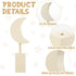 3 Set Barydat Pcs Boho Nursery Shelf Decor Wooden Moon and Star Nursery Decor Cute Bohemian Children Kids Decoration