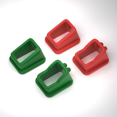 2-Pack Buckle Holder Compatible with Baby Seat, Keeps Buckle in Upright Position for Easier Buckling (Red, Regular)