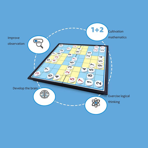 Magnetic Board Game Educational Toys for Beginner Boys Girls, Kids Adults Gifts (Sudoku, 6619)