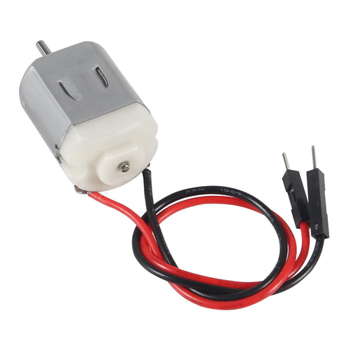 12 Pack Type 130 Miniature DC Motors 1.5V-6V with Male Dupont Jumper Wire for Arduino DIY Projects