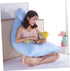 MERRYHAPY U-Shaped Pillowcase for Pregnant Women Soft Knit Easy Zipper Machine Washable Durable Cover for Pregnancy