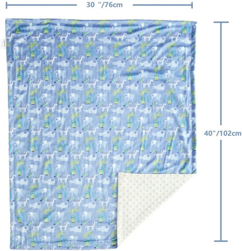 30x40 Inches CREVENT Silky Soft Baby Blanket for Boys Soft Plush Receiving Gift for Newborns Toddlers Bedding - Zoo