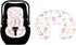 Pack of Baby Car Seat Head Support and Nursing Pillow Cover Set,
