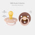 2-Pack, 1 (0-6 BIBS Colour Studio Pacifier BPA Free, Round Nipple. Natural Rubber Latex, Made in Denmark, Size Months)