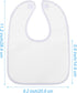 30 2 Foaincore Pcs White Bibs for Baby Unisex Teething Bib Ply Waterproof Absorbent Durable White Bibs Bulk for DIY