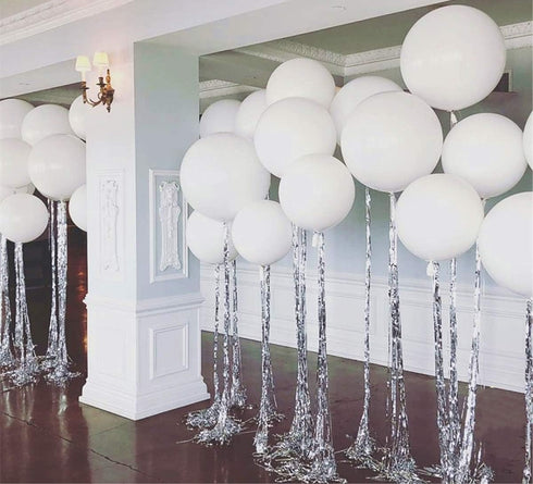 24pcs 18 Inch Big White Latex Balloons - Round Giant Jumbo Balloons for Photo Shoot & Party Decorations