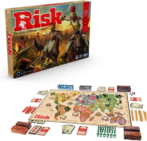 Hasbro Gaming Risk Game with Dragon; Strategy Board Game for Ages 10 and Up, Use with Amazon Alexa