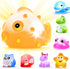 Bath Toys Set of 8 Pcs Light Up Floating Rubber Animal Toys, Color Changing Light for Kids Bathtub Games