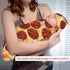 Burrito Pizzas Newborn Swaddling Blanket Beanie Hat Sets, Soft Baby Receiving Funny Food Blanket, Soft Sleeping Bag for