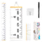 Kids Growth Chart, Height Measurement Ruler for Wall, Removable Wall Decor, White Grey Wood Frame, 79"x7.9"