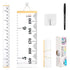 Kids Growth Chart, Height Measurement Ruler for Wall, Removable Wall Decor, White Grey Wood Frame, 79"x7.9"