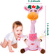 10 MIAODAM Dancing Giraffe Singing Children's Song, Stuffed Baby Toy Repeats What You Say, Christmas Colorful Glowing