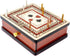 3 Track Non-Continuous Travel Cribbage Board - 60 Points, Maple/Bloodwood Inlaid, 6" x 5" with Storage Drawer