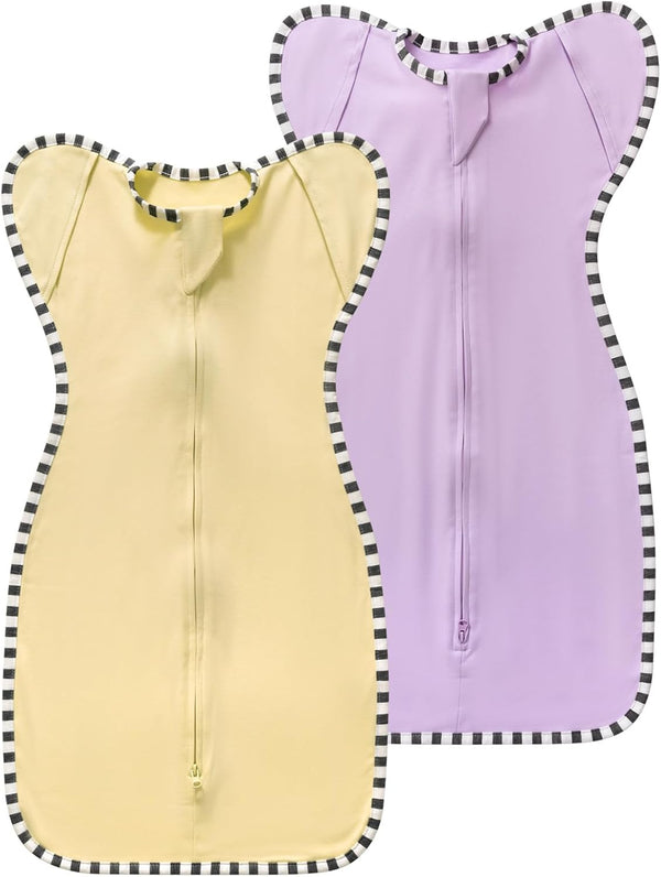 Baby Transition Swaddle 2-Pack, Newborn Sleep Sack, Arms Up Design (Arms In/Out),