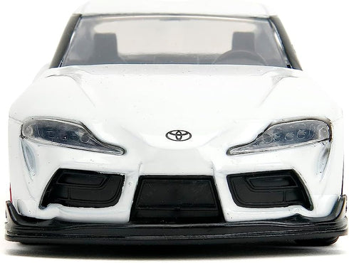 Pink Slips 1:32 W1 2020 GR Toyota Supra Die-Cast Car, Toys for Kids and Adults (White)