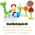 Medical-Grade Teething Toys for Babies 0-18 Months, BPA Free with 2 Baby Fruit Feeders and 4 Teethers, Green