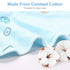 Baby Swaddle Blankets - Unisex Wrap for Newborn Baby Boys Girls, Skin Friendly Sleep Sack (Button, Blue)