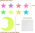 Glow in The Dark Stars and Moon Stickers for Ceiling - 200pcs 3D Luminous Adhesive Stars for Kids Bedroom Room Decor