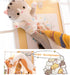 Soft Cat Plush Pillow - Long Stuffed Animals Sleeping Pillow, Cute Long Body Pillow Gift for Kids (43.5inch, Grey)