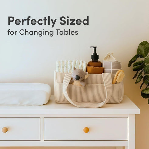 Diaper Caddy Organizer for Changing Table, Baby Organizers And Storage, Storage Basket for Wipes, Gift for Baby Shower