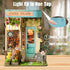 Book Nook Kit - DIY Miniature Dollhouse Booknook Kit with Light, Bookend Bookshelf Decor for Adults, Gifts for Family