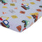 Everyday Kids Baby Boy Fitted Crib Sheet, Under Construction, 100% Soft Breathable