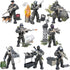 Special Forces Mini Military Action Figure with Weapons and Accessories Building Blocks Playset, 8 PCS 1:36 Scale SWAT Police Figure, Multiple Movable Joints, Best Gift for Kids 8 9 10
