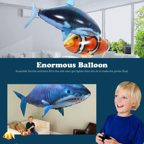 Swimming Remote Control Shark Toys Fish RC Animal Toy Infrared RC Fly Air Balloons Clown Fish Toy Gifts Party