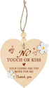 Penitue Wooden No Touch or Kiss Baby Sign, Cute Heart Shape Do Not