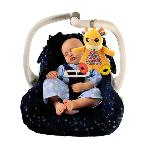 teytoy 2 Pcs Crinkle Toys for Baby with Teether, Soft Snuggle Sleeping Security Blanket for Unisex Babies