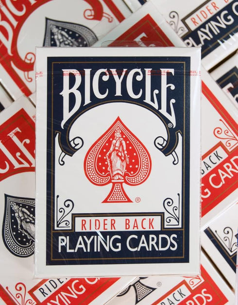 Bicycle Rider Back Playing Cards - Standard Index, Premium Poker Cards, Red & Blue, 2 Count
