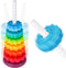 Spinning Stacking Toy for Kids, Premium Dual-Color Rainbow Tower Spinning Wheels, BPA-Free ABS Plastic, Fun Learning